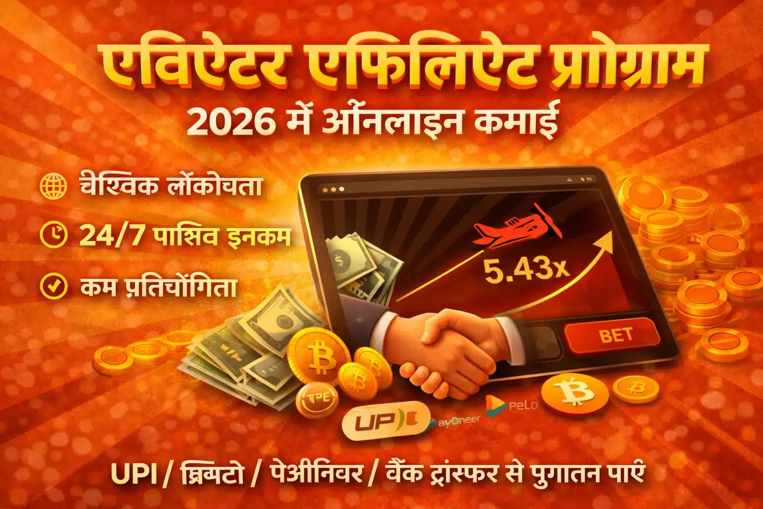एविएटर एफिलिएट प्रोग्राम – ऑनलाइन कमाई 2026