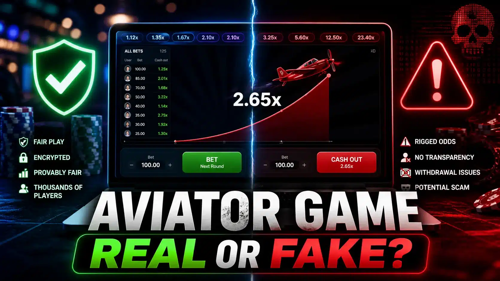 FAQ 1 Is the online Aviator casino game real or fake